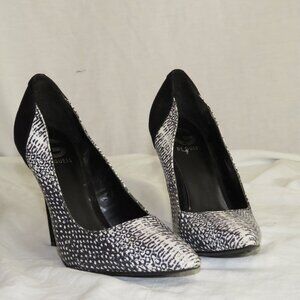 ✨ G by GUESS Black Stiletto Heels | Snakeskin Print Pointed Toe Pumps ✨ SIZE 7